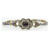 Elegant 9.84 ct Amethyst Tennis Bracelet