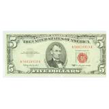 1963 Red Seal $5 Bank Note