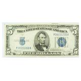 1934-C Blue Seal $5 Bank Note