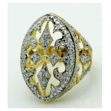 Large Diamond Accent Designer Ring