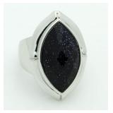 Marquise Cut 18.50 ct Black Dropssol Designer Ring