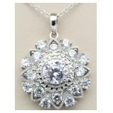 Brilliant 3.50 ct White Topaz Designer Pendant