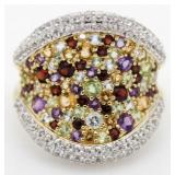 Beautiful Mixed Gemstone Designer Ring