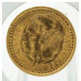 1945 $2.50 Gold Pesos