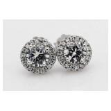 Brilliant 2.00 ct White Topaz Solitaire Earrings