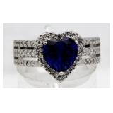 Gorgeous 2.50 ct Tanzanite Heart Solitaire Ring