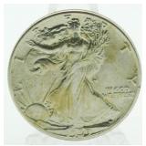 1939-S AU Walking Liberty Silver Half Dollar