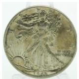 1943 AU Walking Liberty Silver Half Dollar