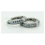 Elegant Sapphire Huggie Style Earrings