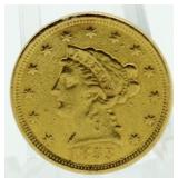 1853 Liberty Head $2.50 Gold Quarter Eagle