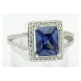 Emerald Cut 2.75 ct Tanzanite Designer Ring