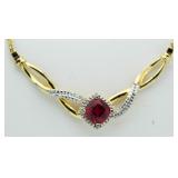 Ruby & Diamond Evening Necklace