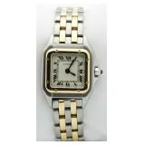 18kt Gold Ladies Cartier Roman Dial Panthere Watch