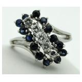 14kt Gold 3.00 ct Genuine Sapphire & Diamond Ring