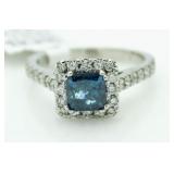 14kt Gold 1.79 ct Fancy Blue Diamond Ring