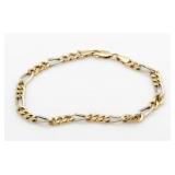 14kt Gold Italian Figaro Bracelet