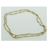 14kt Gold 20" Figaro Necklace