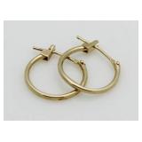 14kt Gold 14 mm Hoop Earrings