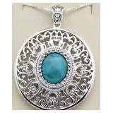 Large Turquoise Designer Pendant