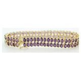 Stunning 26.00 ct Amethyst Royale Tennis Bracelet