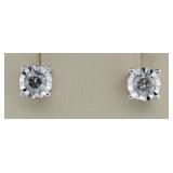 Brilliant Diamond Solitaire Earrings