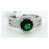 Brilliant 2.50 ct Emerald Solitaire Ring