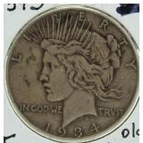 1934-S Peace Silver Dollar *Key Date