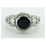 Genuine 2.81 ct Sapphire & Diamond Ring