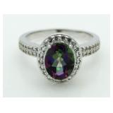 Oval 2.50 ct Mystic Topaz Designer Ring