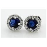 Brilliant 2.00 ct Sapphire Solitaire Earrings