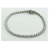 Brilliant 3.00 ct White Topaz Tennis Bracelet