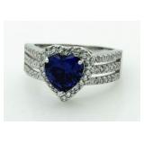 Beautiful 2.50 ct Tanzanite Heart Solitaire Ring