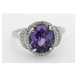 Oval 2.25 ct Amethyst Designer Ring