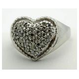 14kt Gold 1/2 ct Diamond Heart Ring