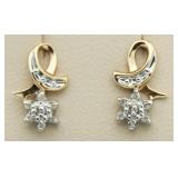 10Kt Gold & Diamond Earrings