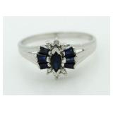 14kt Gold Genuine Sapphire & Diamond Ring