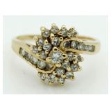 14kt Gold 3/4  ct Diamond Dinner Ring