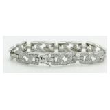 Elegant 6.50 ct White Topaz Designer Bracelet