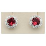 Gorgeous 2.00 ct Ruby Solitaire Earrings