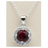 Gorgeous 2.00 ct Ruby Solitaire Pendant