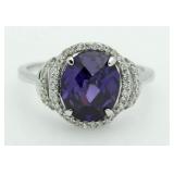 Oval 3.25 ct Amethyst Designer Ring