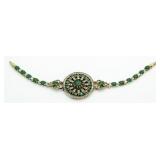 Beautiful 11.48 ct Emerald Wagon Wheel Bracelet