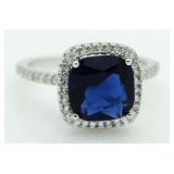 Cushion Cut 3.25 ct Sapphire Dinner Ring