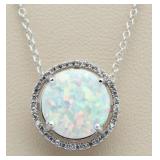 Round 5.40 ct Fire Opal Designer Pendant