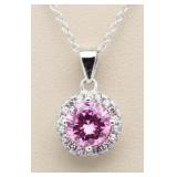 Brilliant 2.00 ct Pink Sapphire Solitaire Pendant