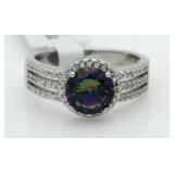 Brilliant 2.50 ct Mystic Topaz Solitaire Ring