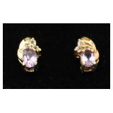 Genuine Amethyst Fashion Earrings