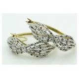 Large 1/2 ct Diamond Hoop Earrings