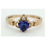 Tanzanite Heart Princess Ring