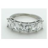 Princess Cut 2.50 ct White Topaz Anniversary Ring